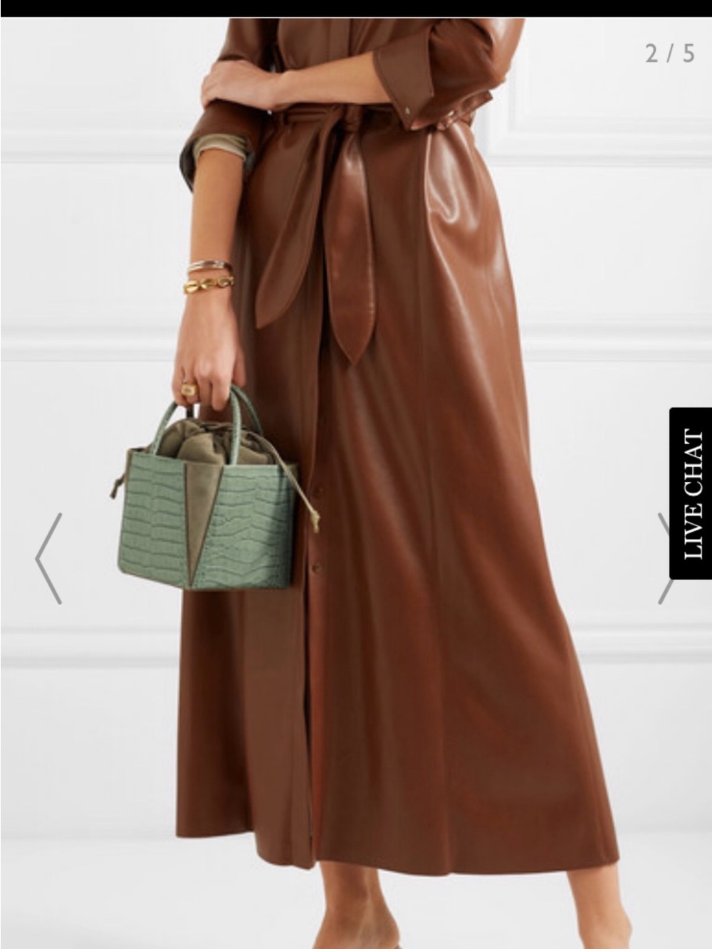 Sculpted Mini Top-Handle Bag in Sage Green